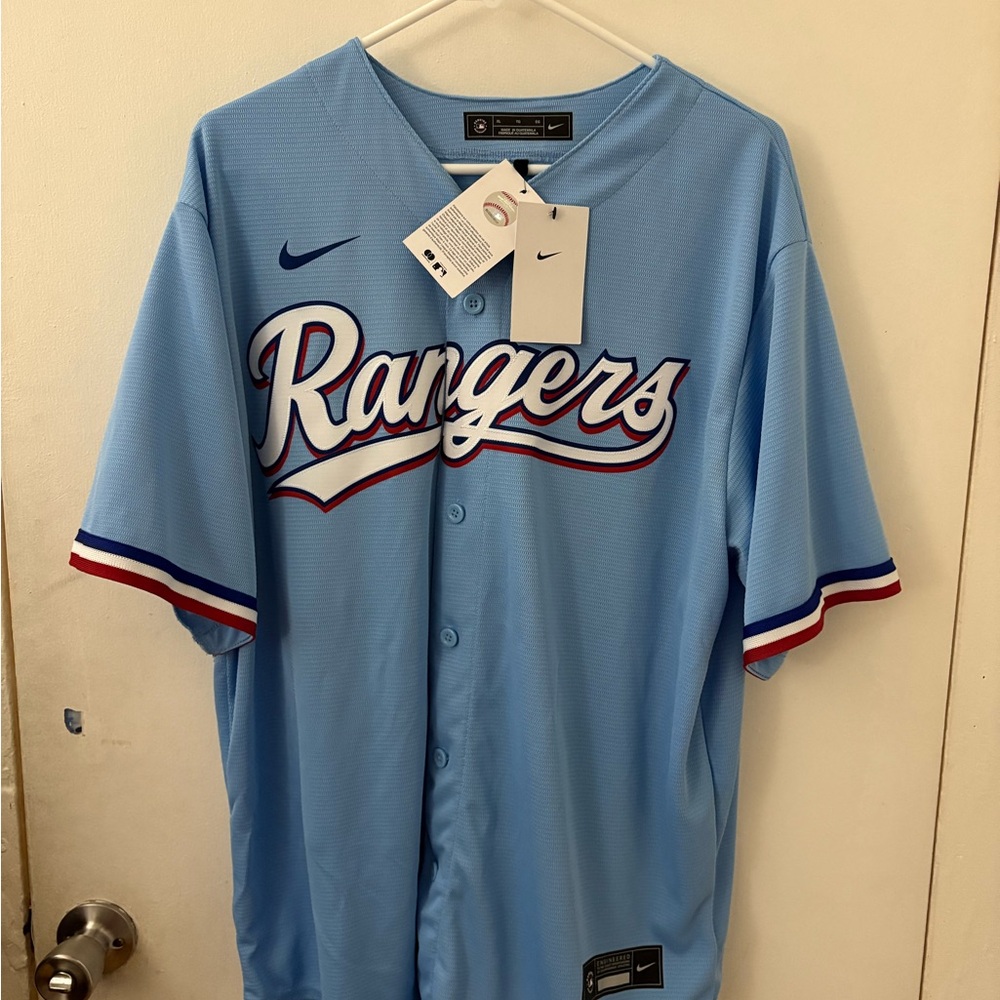 Nike Light Blue Baseball Jersey